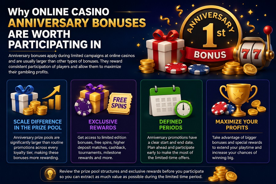 Anniversary bonuses in online casinos